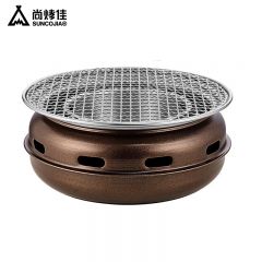 尚烤佳（Suncojia） 煎烤炉户外木炭烧烤架家用韩式无烟煎烤炉（磨砂褐)SKJ-251