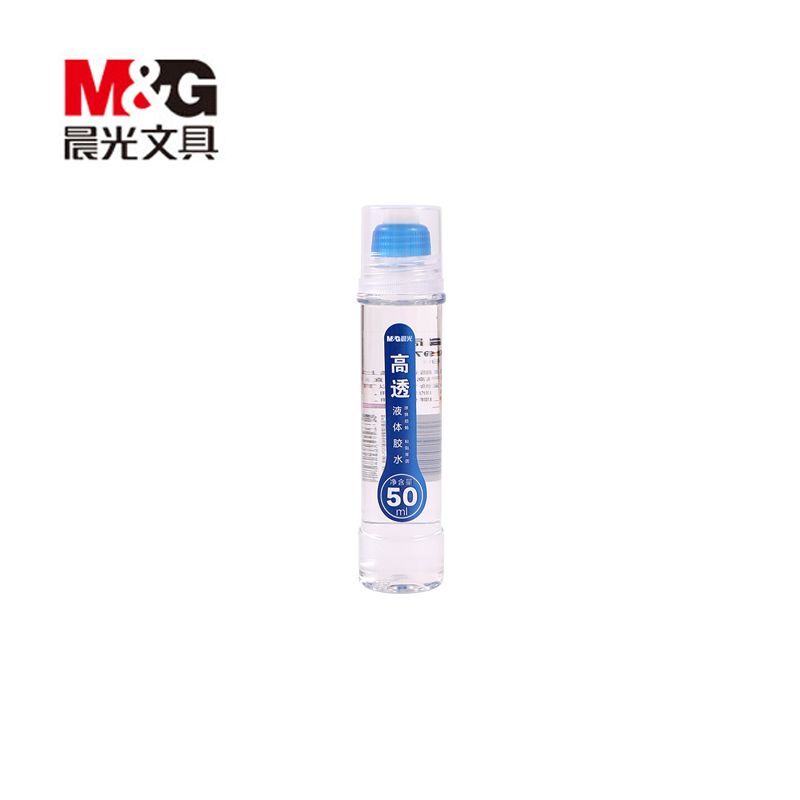 晨光（M&G）50ml高粘度液体胶时尚透明力胶水(凸点PVC涂胶面)办公学生手工通用黏胶高透明50ml*24支 AWG97048