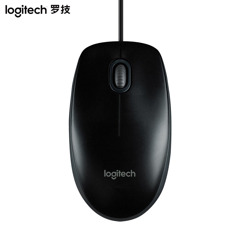罗技（Logitech）  M100r 有线鼠标 大手鼠标 商务办公鼠标 家用对称鼠标黑色