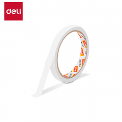 得力 (deli)高粘棉纸双面胶带 12mm*10y(9.1m/卷) 学生文具 开学必备学习用品 白色1卷凑单 办公用品 30405
