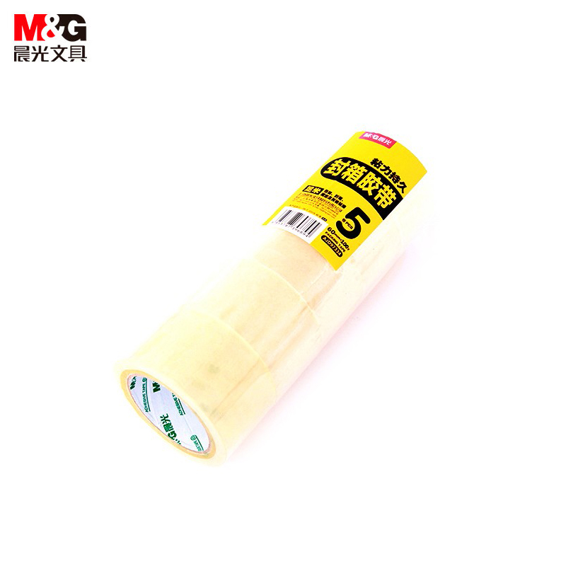 晨光（M&G） AJD97334封箱胶带60mm*100y 5卷/筒普透封箱胶带透明胶布快递打包胶带