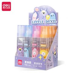 得力（deli） JS109液体胶30mL/支12支/盒鱼尾刷头高透明胶水 高粘度水洗液体胶diy手工滴胶学生文具