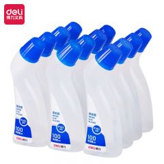 得力（deli）6360弯头液体胶透明100mL/瓶 12支/盒学生办公用强力封口液体胶安全胶水