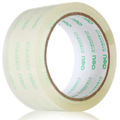 得力（deli） 30247胶带宽48mm封箱大卷胶带 超市封箱胶带(高透明)透明胶带宽胶带（48mm*60y）5卷装