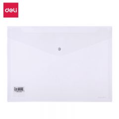 得力（deli） 8308 A4透明文件袋按扣资料袋塑料档案袋票据学生试卷收纳袋学习用品