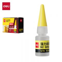 得力（deli）7144-502强力瞬间胶8g 10支/盒（盒）适用于金属，常用塑料， 陶瓷，木材。