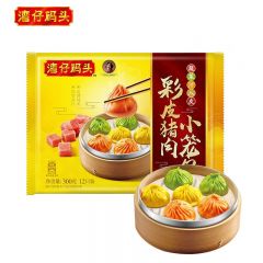 湾仔码头 彩皮猪肉小笼包300g 12只