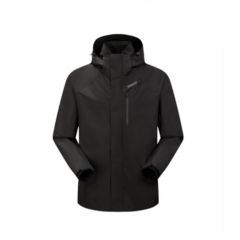 探路者 TAWWBN91704冲锋衣男女三合一户外徒步外套黑色/件